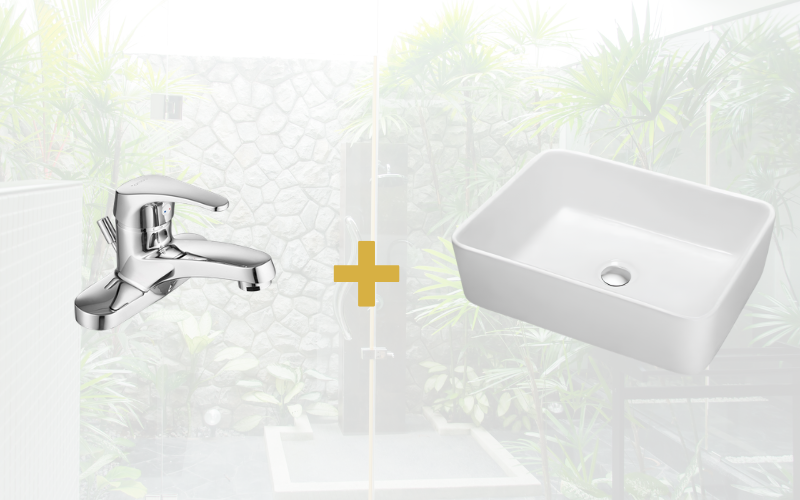 Sự kết hợp giữa vòi chậu thấp ba lỗ và chậu sứ cao cấp đem lại vẻ đẹp tinh tế, trọn vẹn và đảm bảo độ bền tối ưu cho khu vực chậu rửa.