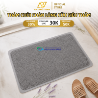 Thảm Tắm PVC 43x75 Nhựa Sợi Bún Viền Đen Thấm Hút Nước Chống Trượt Nhà Tắm APV-11M02