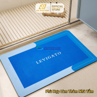 Thảm Thấm 50x80 Nhựa PVC Vải Trơn Màu Xanh Thấm Hút Nước Decor Nhà Tắm APV-12M01