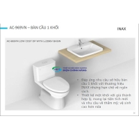 Bồn cầu 1 khối INAX AC-969VN-2 (AC969VN2) nắp đóng êm