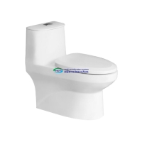 Bồn cầu 1 khối Thiên Thanh CK32 nắp đóng êm dòng Slim