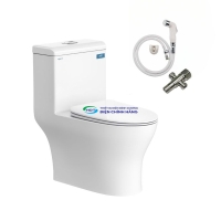 Bồn cầu 1 khối VIGLACERA V45M nắp đóng êm
