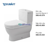 Bồn cầu 2 khối Duravit 588.46.402 nắp đóng êm dòng Starck 3