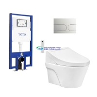 Bồn cầu 1 khối TOTO CW822REA nắp điện tử TCF34461GAA nút nhấn MB175M SS