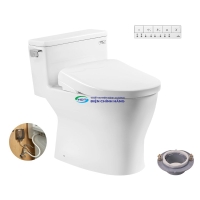 Bồn cầu 1 khối TOTO MS188VKW23 nắp điện tử Washlet S7