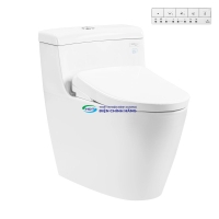 Bồn cầu 1 khối TOTO MS636CDRW23 nắp điện tử Washlet S7 (giấu dây)