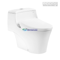 Bồn cầu 1 khối TOTO MS823CDRW23 nắp điện tử Washlet S7 (giấu dây)