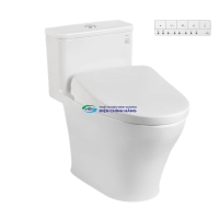 Bồn cầu 1 khối TOTO MS857CDW23 nắp điện tử Washlet S7 (giấu dây)