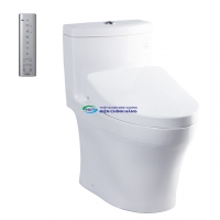 Bồn cầu 1 khối TOTO MS889CDRW12 nắp điện tử Washlet S7