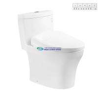 Bồn cầu 1 khối TOTO MS889CDRW23 nắp điện tử Washlet S7 (giấu dây)