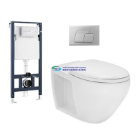 Bồn cầu treo tường COTTO SC198517(F) thoát ngang két nước âm tường