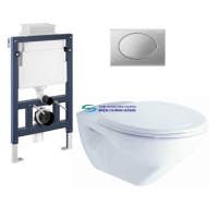 Bồn cầu treo tường COTTO SC199(T) thoát ngang két nước âm tường