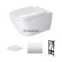 Bồn cầu treo tường DURAVIT 2221090000+0064590000+WD1011000000+WD5001021000 thoát ngang két nước âm tường