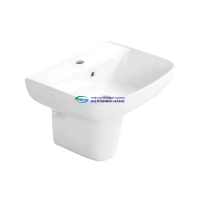 Chậu lavabo treo tường COTTO C000607OS chân lửng dòng Bob