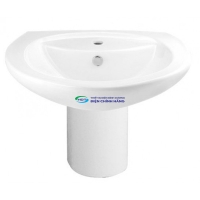 Chậu lavabo treo tường COTTO C0107/C4201 chân lửng chính hãng