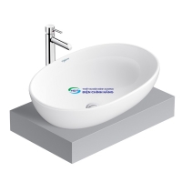 Chậu lavabo đặt bàn Viglacera CD15 men Nano nung