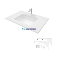 Chậu lavabo âm bàn TOTO LW1556A/TL516GV men CeFiONtect