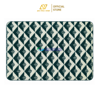 Thảm Kẻ Sọc 60x90 Lông Nhám Nhẹ Họa Tiết Vàng Đen Thấm Hút Decor Phòng Khách APV-04M09