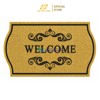 Thảm In PVC 40x80 Nhựa Sợi Bún Họa Tiết Welcome Thấm Hút Chống Trượt Đẹp APV-17S01